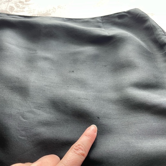 Ann Taylor Vintage Silk Black Sequin Embroidered Mini Pencil Skirt 8 Petite Work - Picture 3 of 11